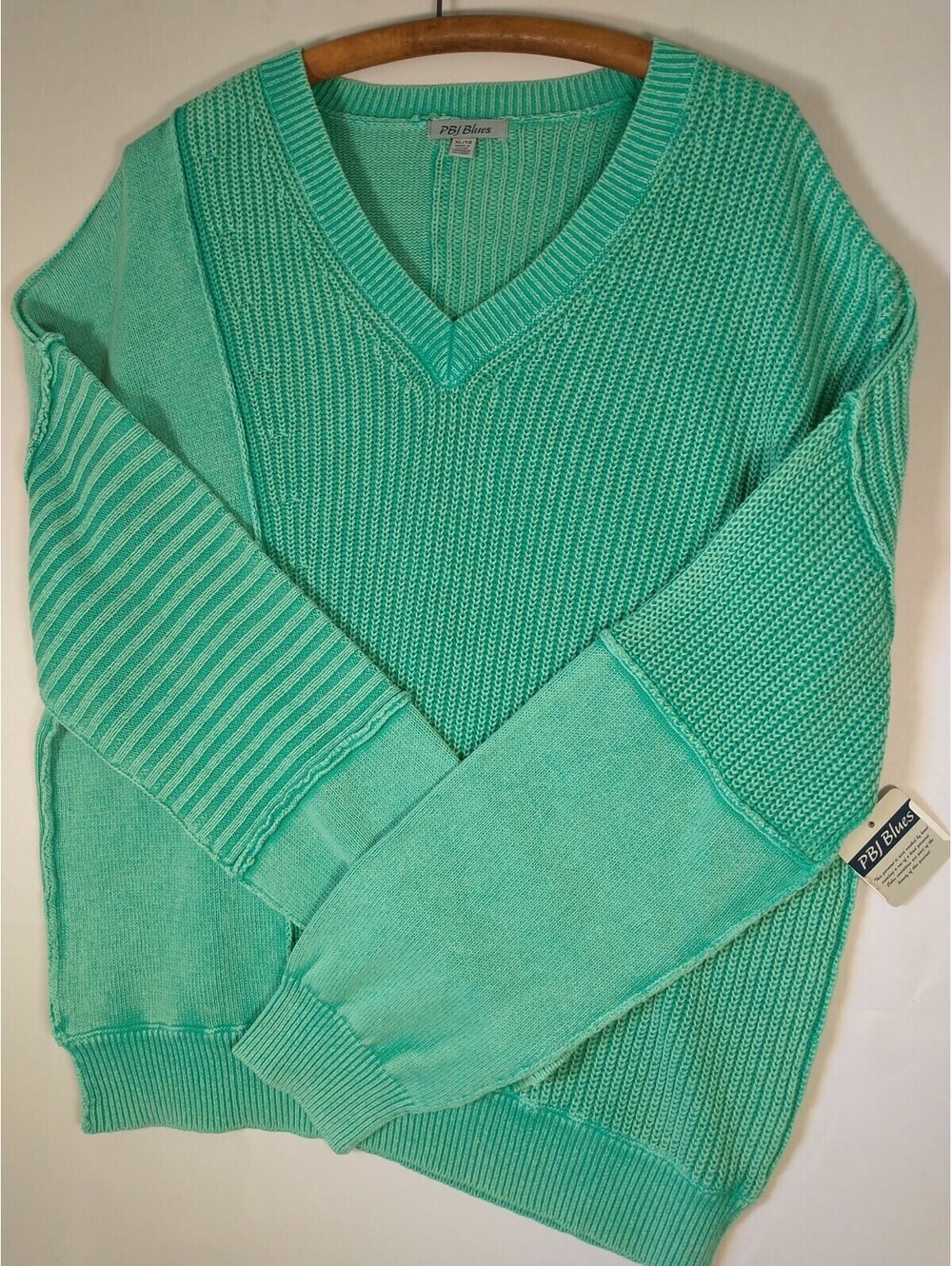 PBJ Sweater V Neck Jade XL Men